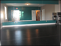 picture of the dance floor inside the office